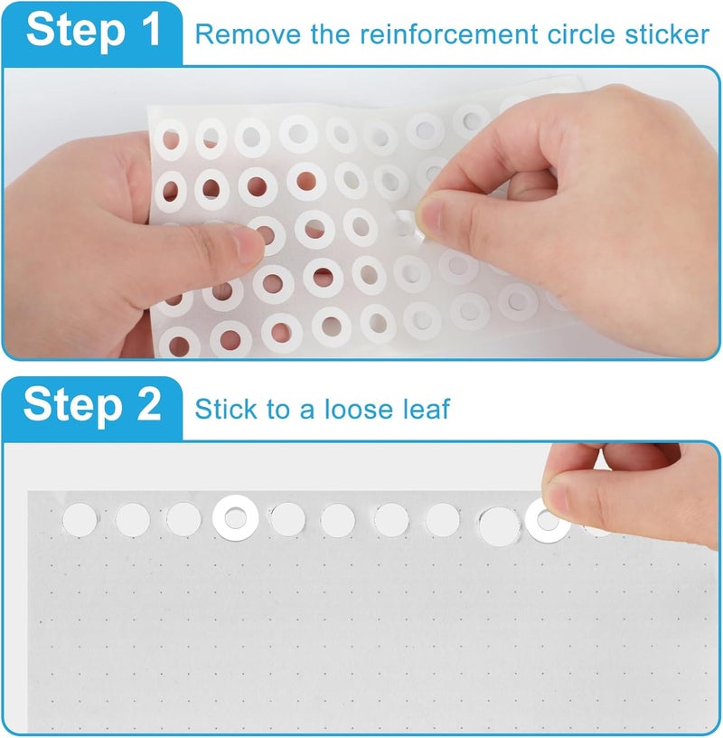 AZUREAL 4000 PCS Self-Adhesive Hole Reinforcement Stickers, 1/4" Diameter Hole Punch Reinforcement Stickers, Non-Printable Paper Hole Reinforcement Labels for Schools, Homes, and Offices - Image 3